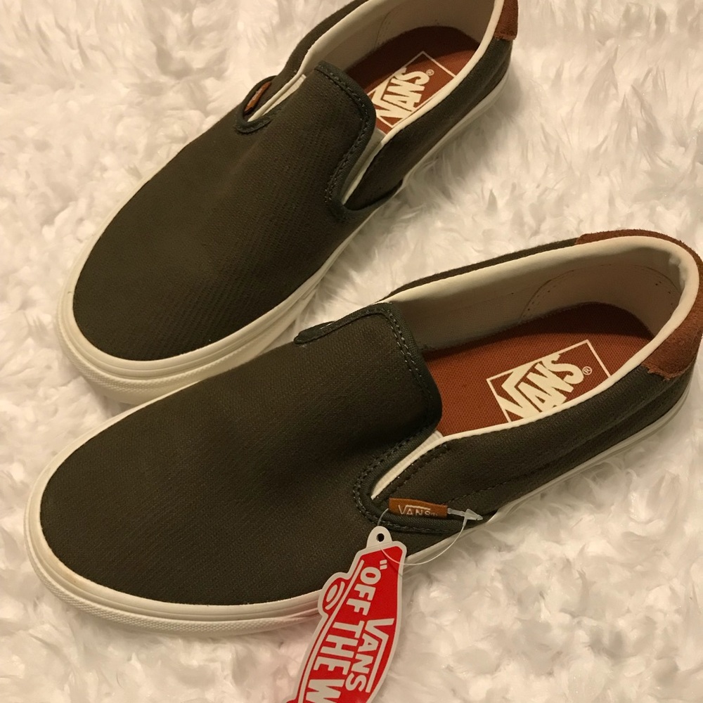 Flannel Vans Slip on Sneakers